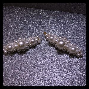 Pearl Hair Pins w Gold clip